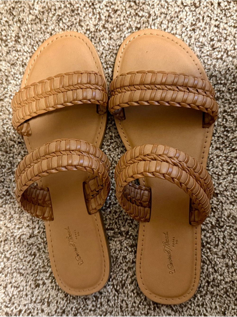 Target Women's Braided Double-Strap Slide Sandals - Tan Brown